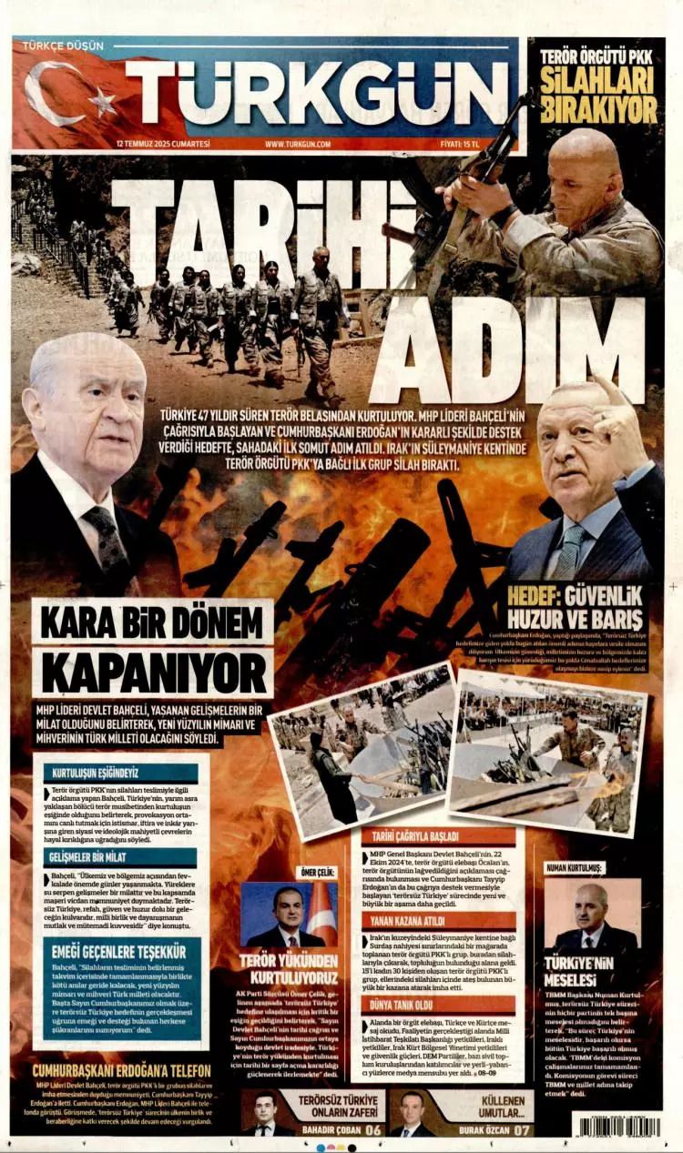 Tarihi gün manşetlerde... 40 yıl 10 ay 26 gün sonra acılara veda, barış ateşi yandı 9
