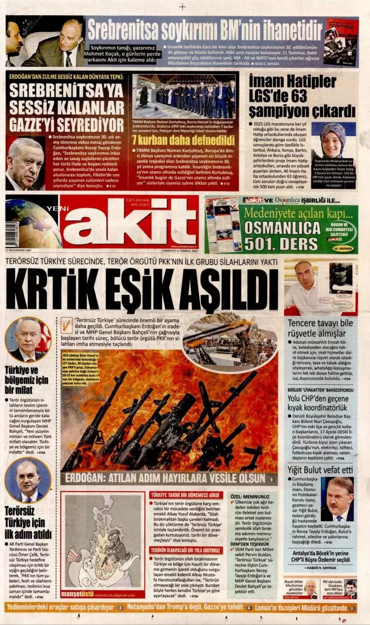 Tarihi gün manşetlerde... 40 yıl 10 ay 26 gün sonra acılara veda, barış ateşi yandı 13