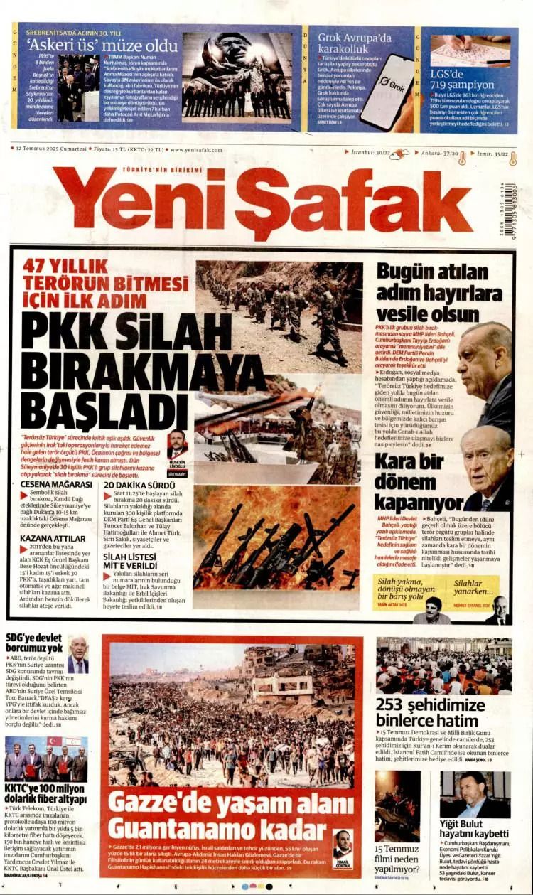 Tarihi gün manşetlerde... 40 yıl 10 ay 26 gün sonra acılara veda, barış ateşi yandı 2