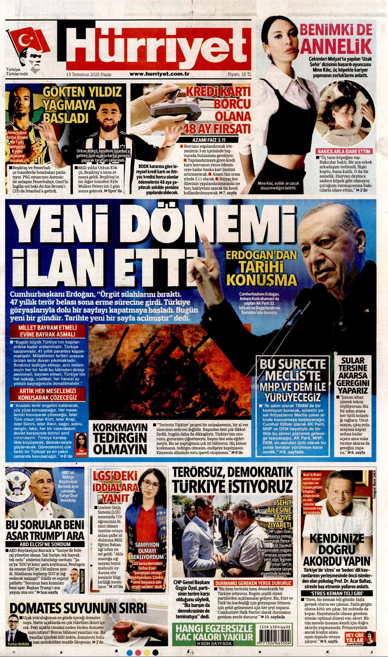 Yeni dönemi ilan etti... Cumhurbaşkanı Erdoğan'ın tarihi konuşması manşetlerde! 1