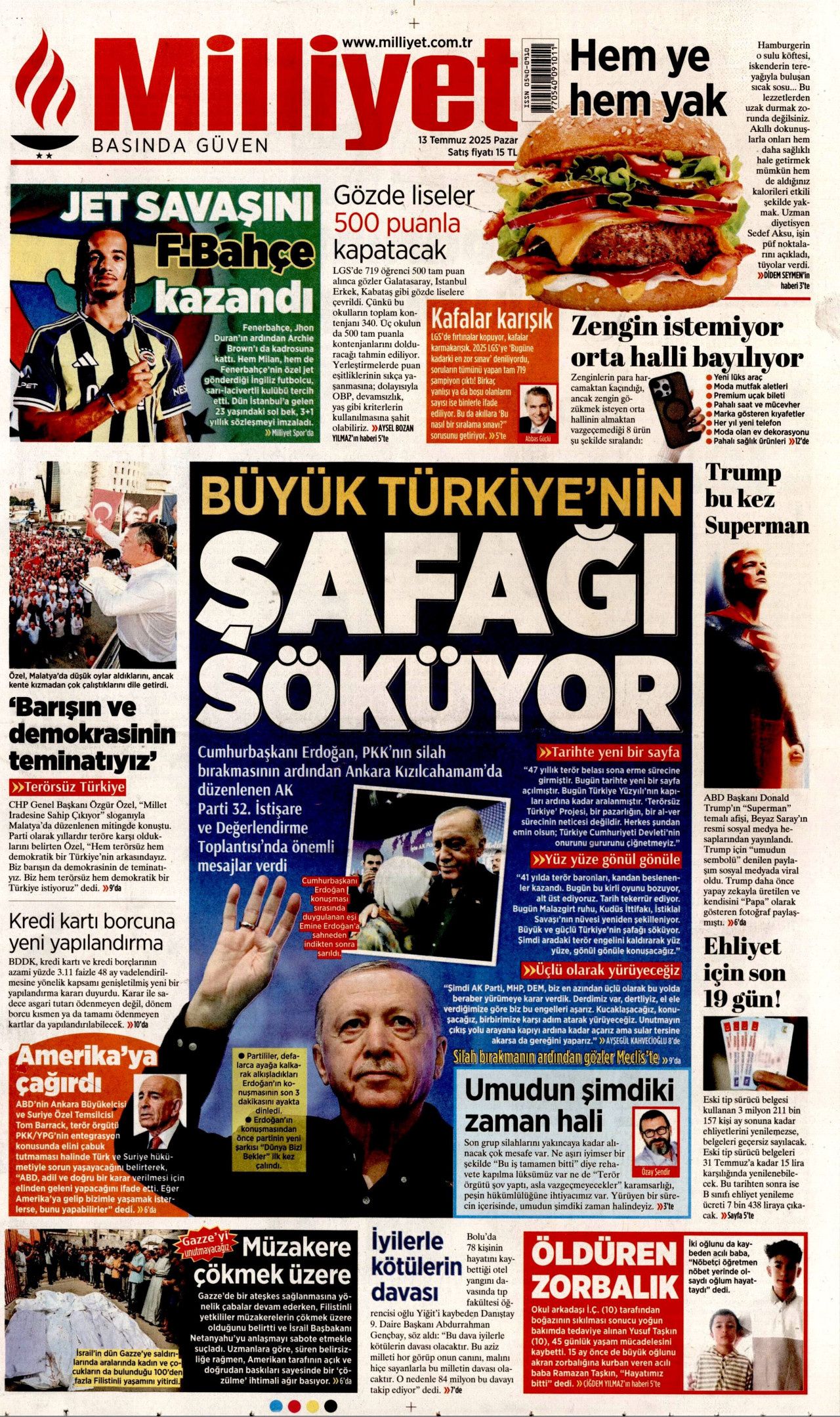 Yeni dönemi ilan etti... Cumhurbaşkanı Erdoğan'ın tarihi konuşması manşetlerde! 15