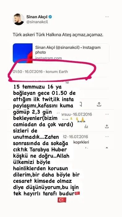 Hain darbe girişimin üzerinden 9 yıl geçti! Ünlü isimlerden 15 Temmuz Demokrasi ve Milli Birlik Günü paylaşımları 5
