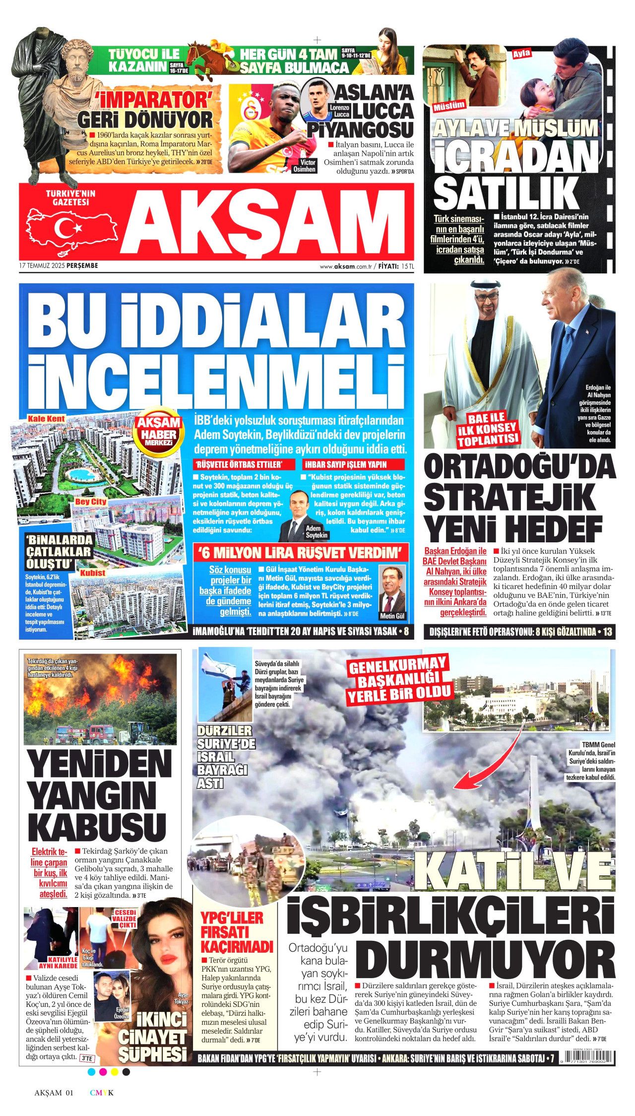 Suriye'ye siyonist saldırı manşetlerde! İsrail burnumuzun dibine kadar geldi... 16