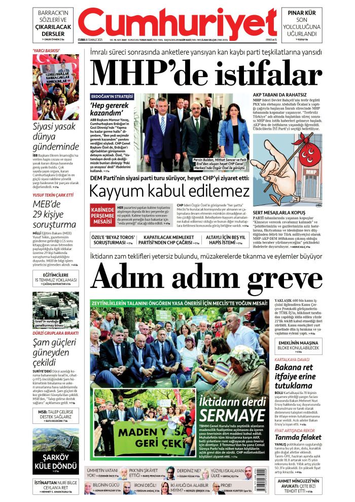 Suriye'ye desteğe hazırız! 18 Temmuz 2025 Gazete Manşetleri (1. Sayfalar) 5