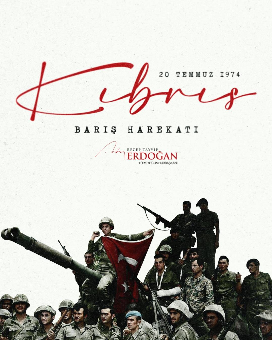 1974 Barış Harekatı'nın 51. yıl dönümünde Kıbrıs Gazileri Taksim'de esas duruşta selam verdi 1