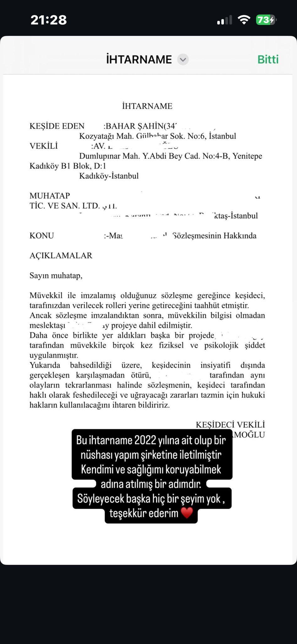 Bahar Şahin'den eski rol arkadaşı Mine Tugay'a mobbing suçlaması! 'Sen senden başarılı olan herkese kötüsün' 3