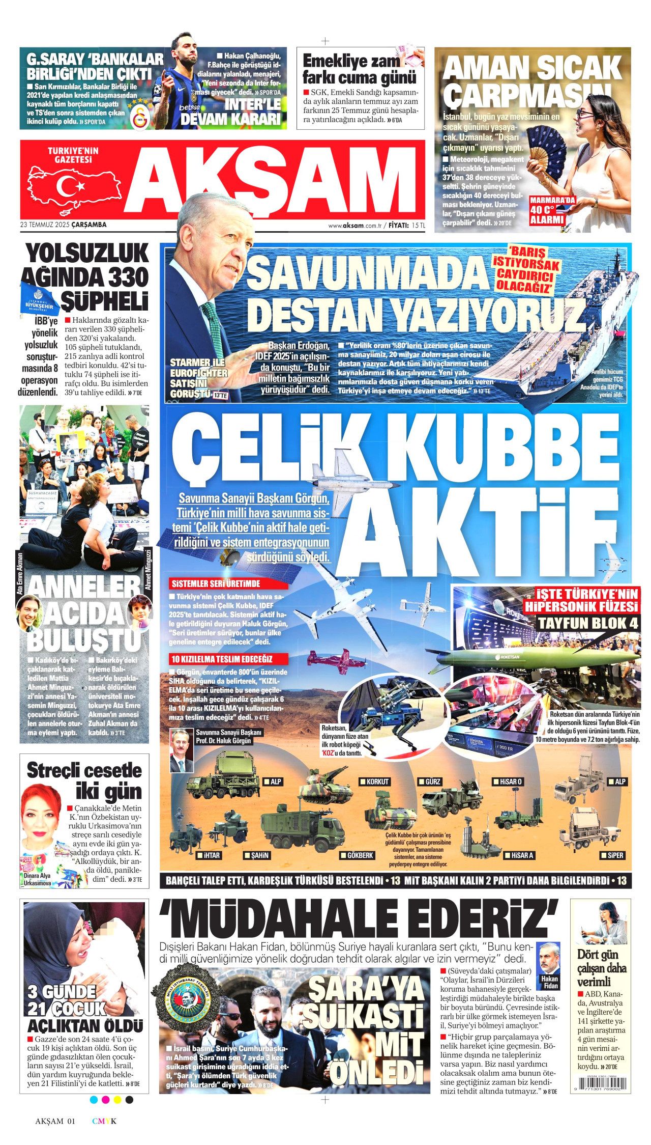 Türkiye kendi kanatlarıyla uçuyor! Yerli ve milli gururlarımız gazete manşetlerinde... 16