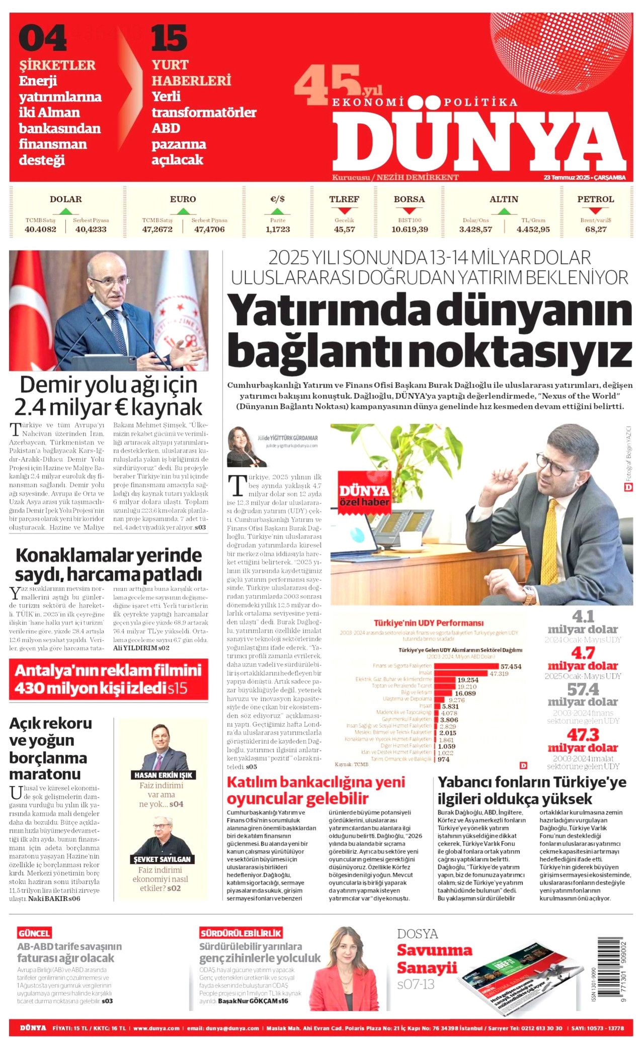 Türkiye kendi kanatlarıyla uçuyor! Yerli ve milli gururlarımız gazete manşetlerinde... 19