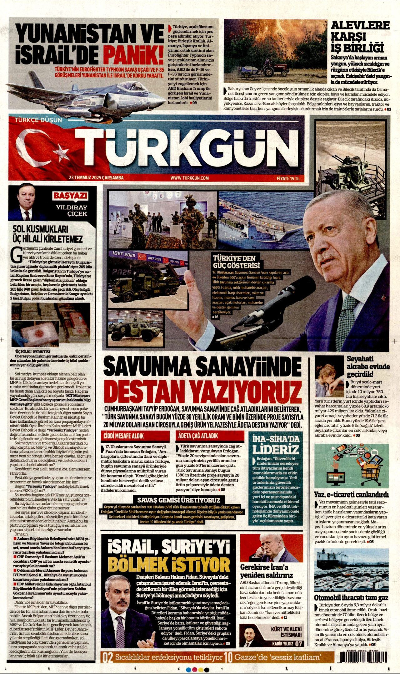 Türkiye kendi kanatlarıyla uçuyor! Yerli ve milli gururlarımız gazete manşetlerinde... 9
