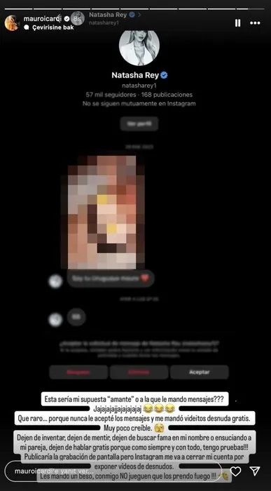China Suarez'i aldattı iddiası! Mauro Icardi, kendisine uygunsuz fotoğraflar gönderen kadını ifşa etti 3
