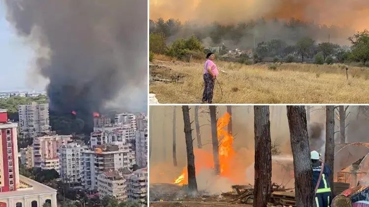 Aynı anda üç ilçede alevlerle savaş! Antalya’da orman yangınları yerleşim alanlarını tehdit ediyor... 5