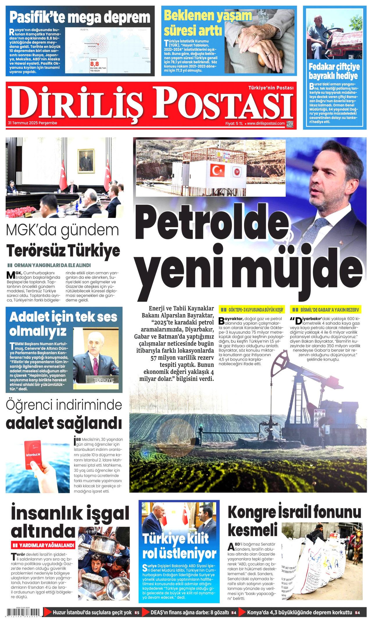 Aç çocuklara yenildiler! Gazze'deki insanlık dışı görüntüler İsrail'i yalnızlaştırıyor... 31 Temmuz Perşembe gazete manşetleri! 20