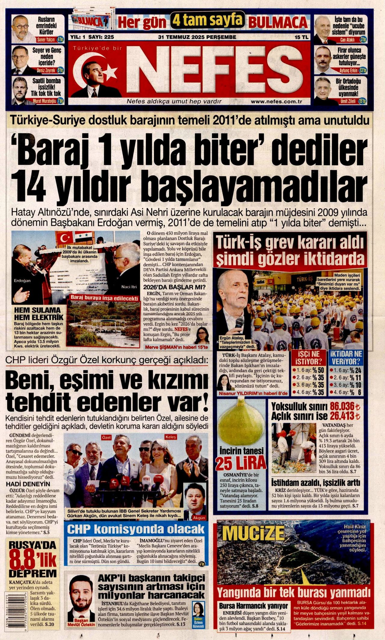 Aç çocuklara yenildiler! Gazze'deki insanlık dışı görüntüler İsrail'i yalnızlaştırıyor... 31 Temmuz Perşembe gazete manşetleri! 9