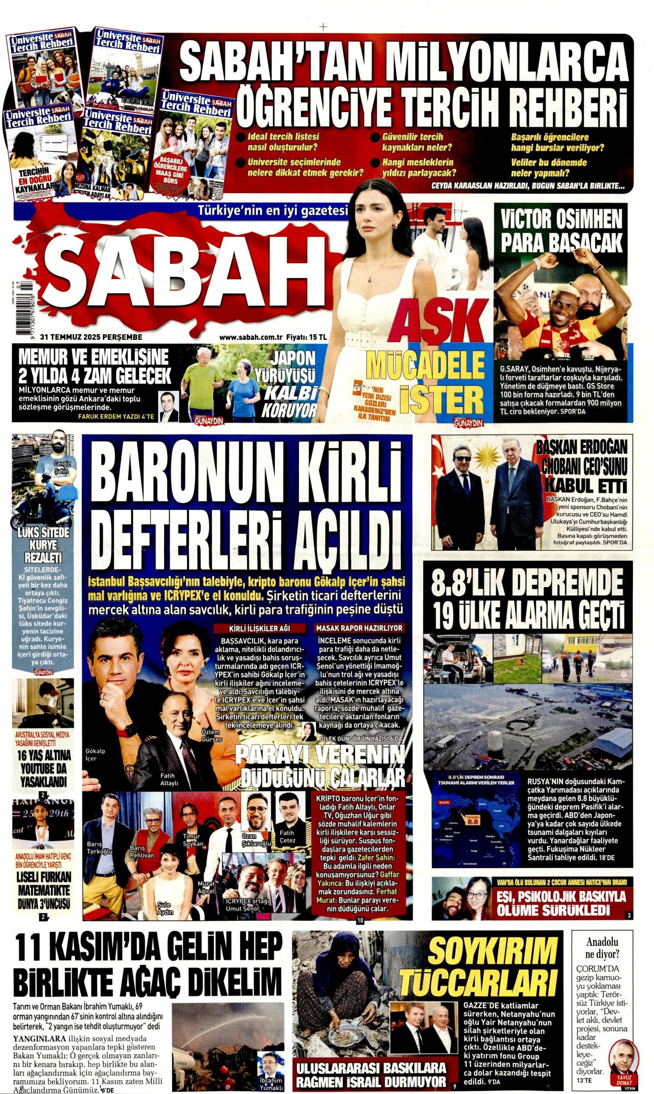 Aç çocuklara yenildiler! Gazze'deki insanlık dışı görüntüler İsrail'i yalnızlaştırıyor... 31 Temmuz Perşembe gazete manşetleri! 2