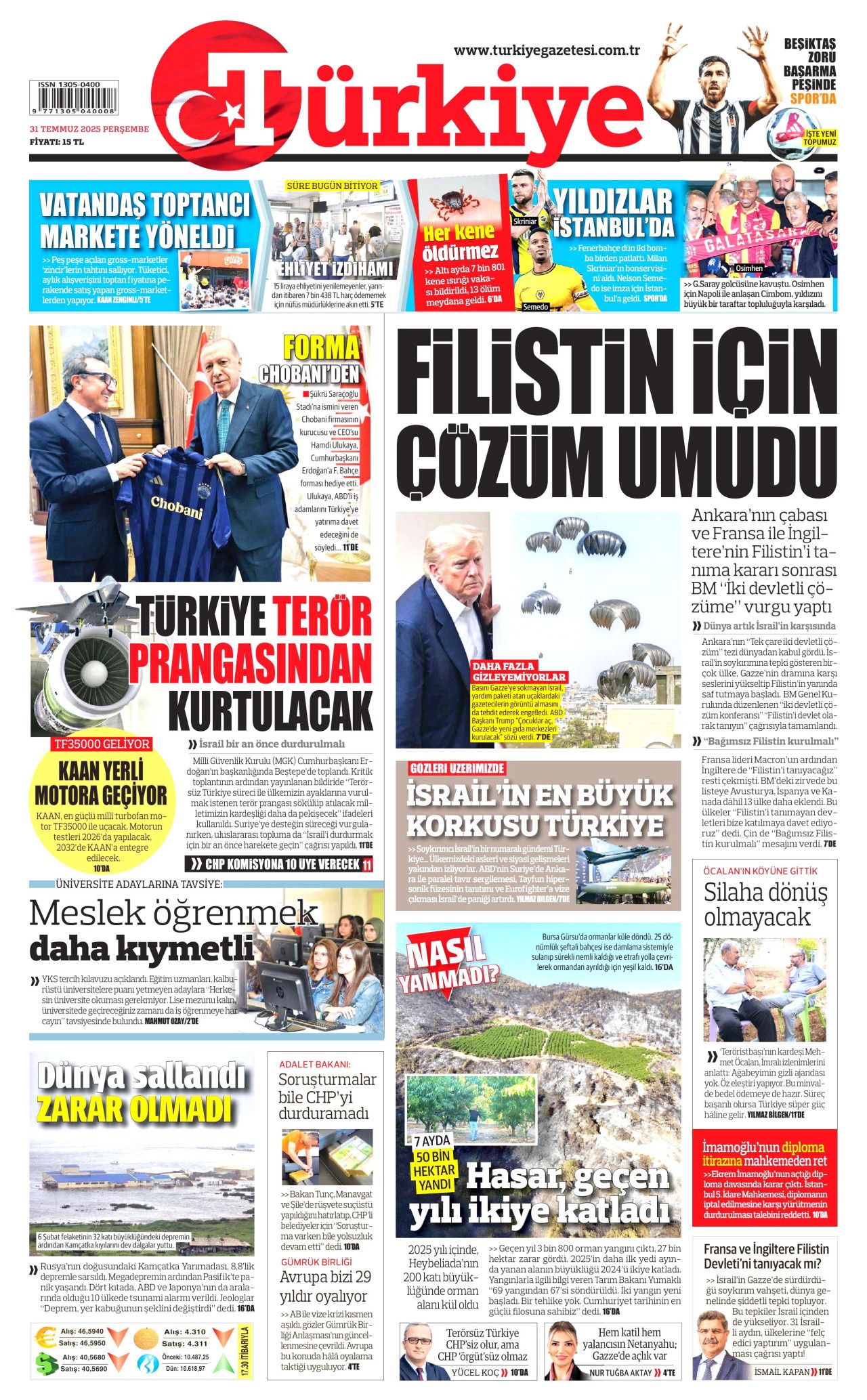 Aç çocuklara yenildiler! Gazze'deki insanlık dışı görüntüler İsrail'i yalnızlaştırıyor... 31 Temmuz Perşembe gazete manşetleri! 6
