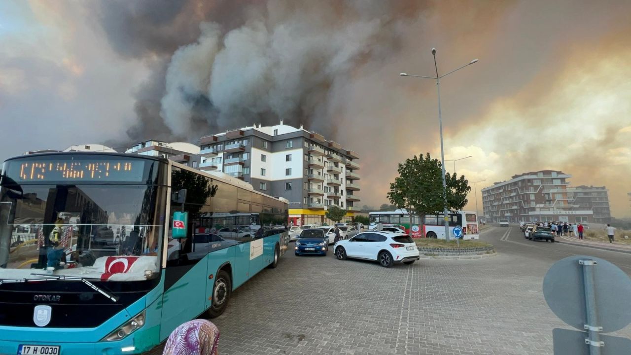 Çanakkale'de orman yangını: Alevler şehir merkezine yaklaştı, hastanede panik! 8