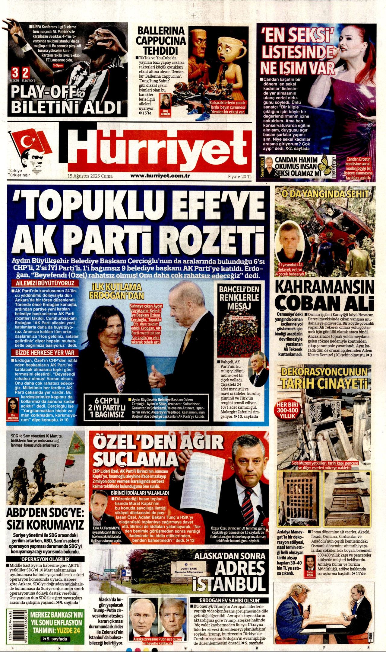 Topuklu Efe'ye AK Parti rozeti! Dikkat çeken transfer manşetlerde! Hangi gazete nasıl gördü? 1