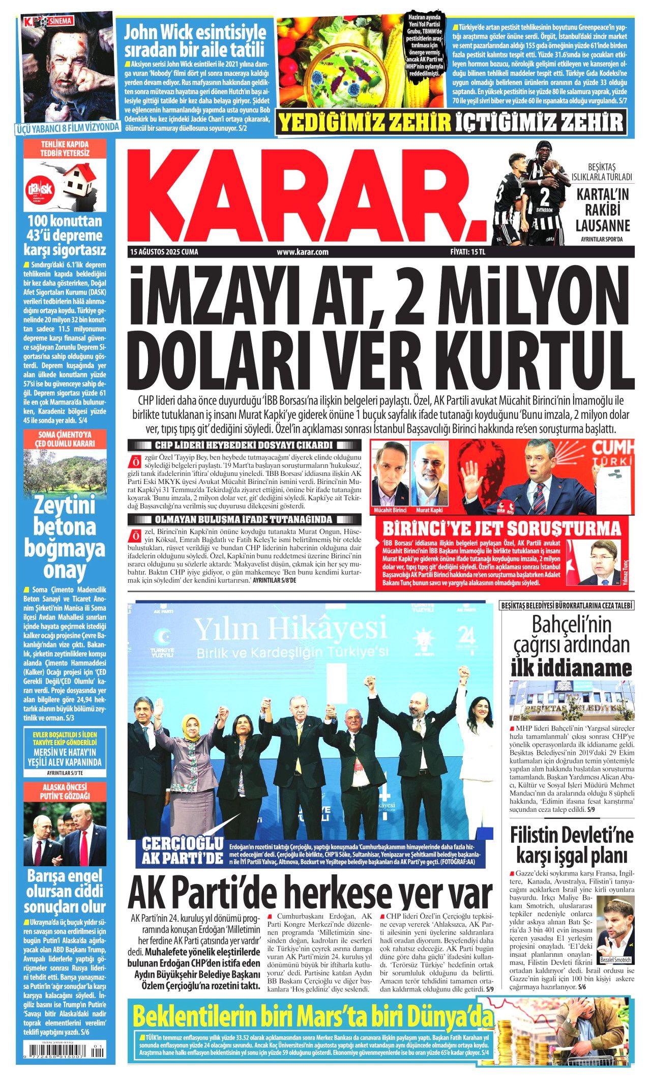 Topuklu Efe'ye AK Parti rozeti! Dikkat çeken transfer manşetlerde! Hangi gazete nasıl gördü? 4