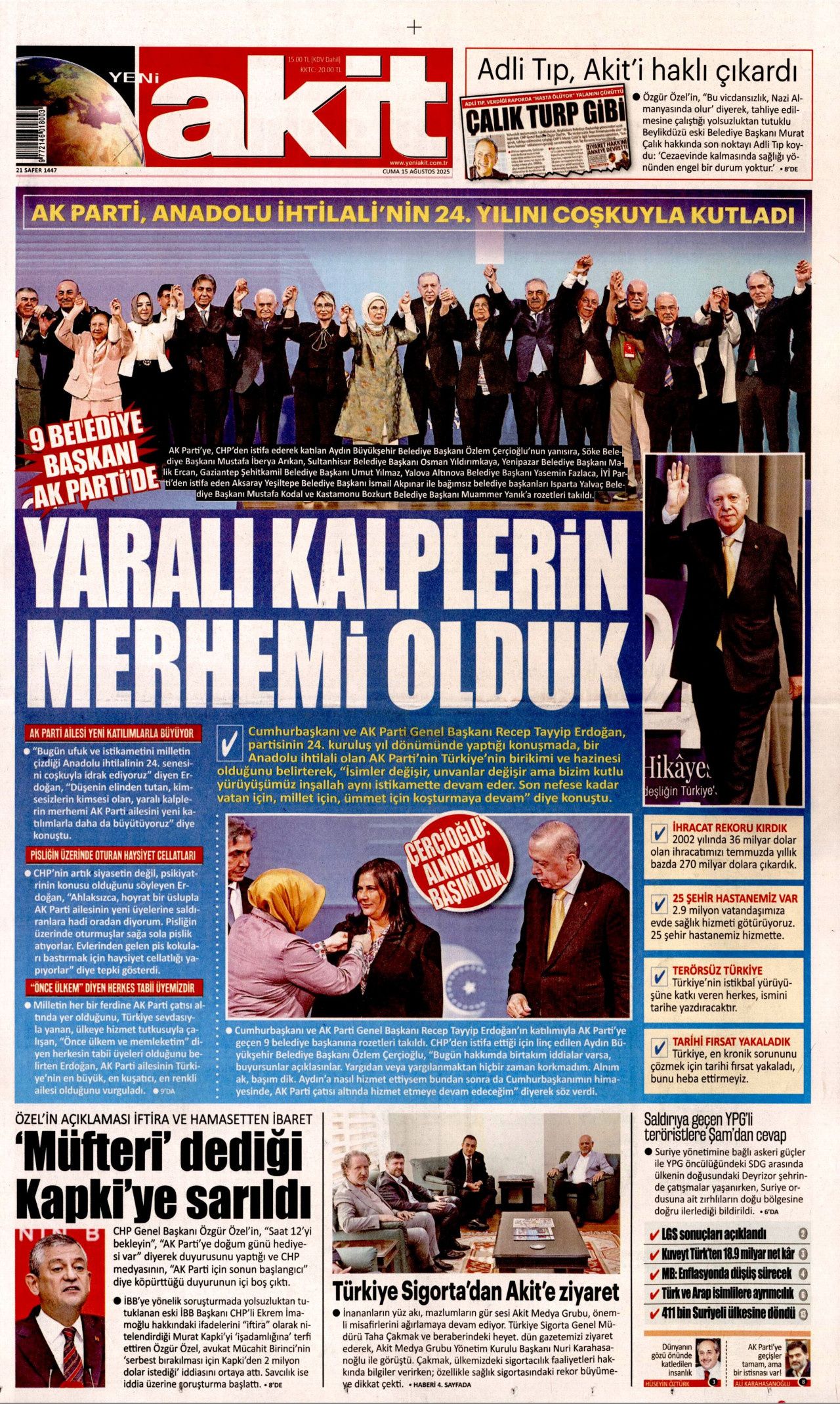 Topuklu Efe'ye AK Parti rozeti! Dikkat çeken transfer manşetlerde! Hangi gazete nasıl gördü? 15