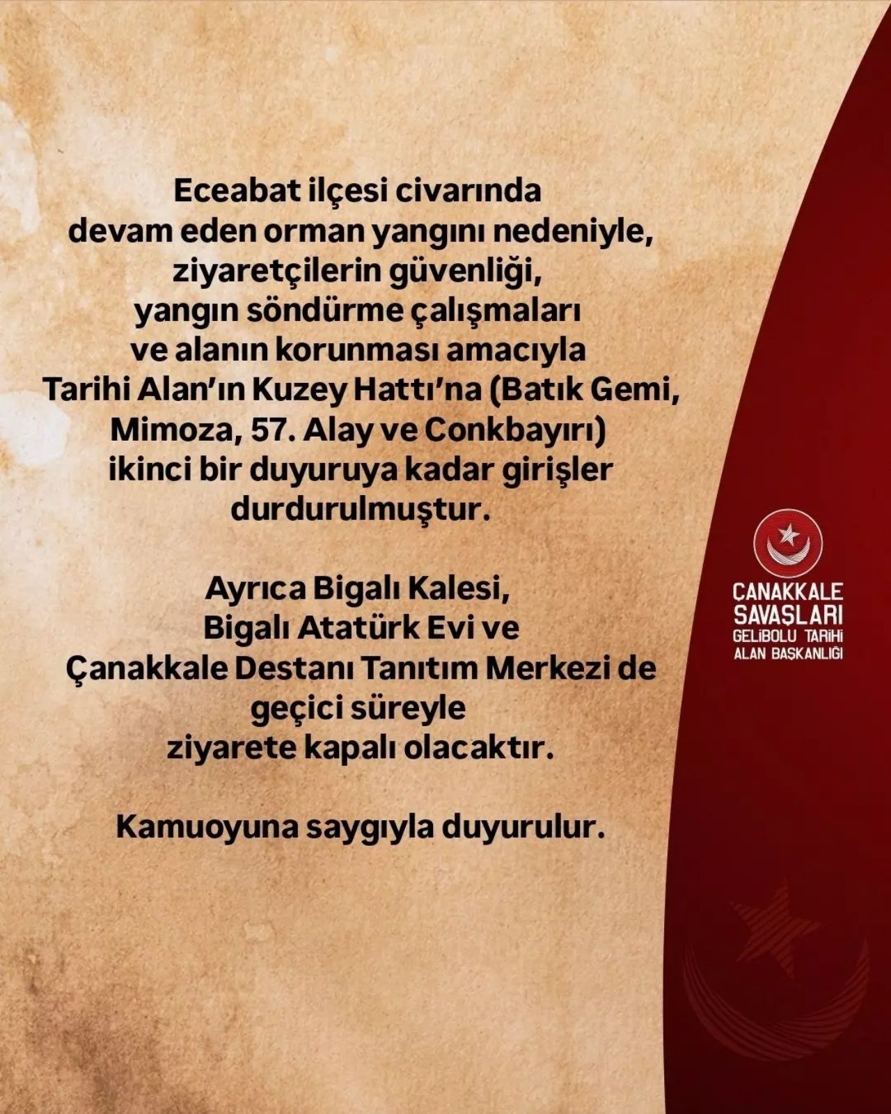 Çanakkale'de orman yangını devam ediyor! Yeni açıklama geldi... İkinci bir duyuruya kadar tarihi alanlara girişler durduruldu 3