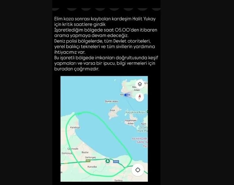 Marmara Denizi’nde kayıp iş insanı Halit Yukay için seferberlik! Kıvanç Tatlıtuğ "Çok kritik saatlere girdik!" diyerek 4 noktayı işaret etti! 14