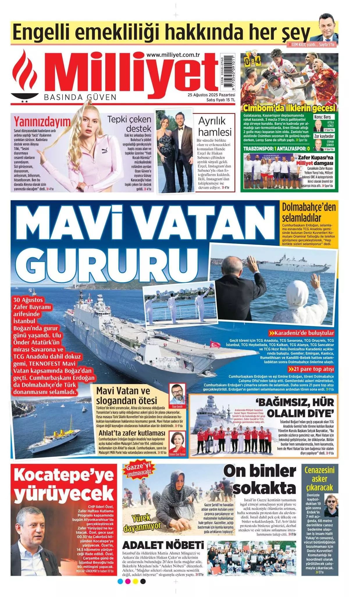 Boğaz'da zafer geçişi manşetlerde! Mavi Vatan gururu... 2