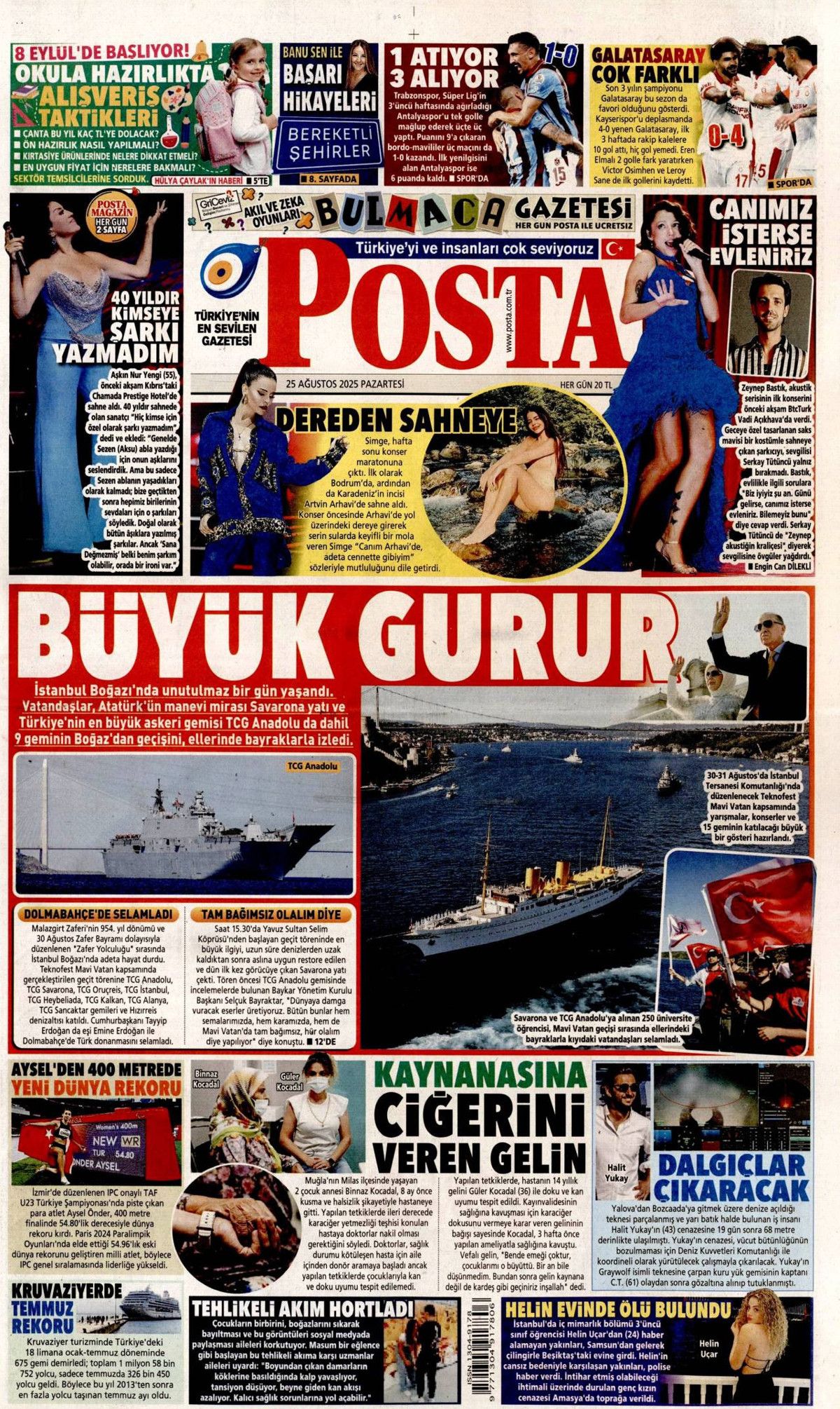 Boğaz'da zafer geçişi manşetlerde! Mavi Vatan gururu... 14