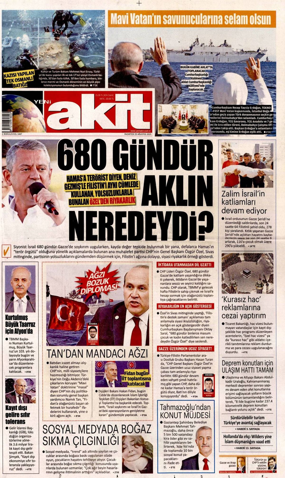 Boğaz'da zafer geçişi manşetlerde! Mavi Vatan gururu... 17