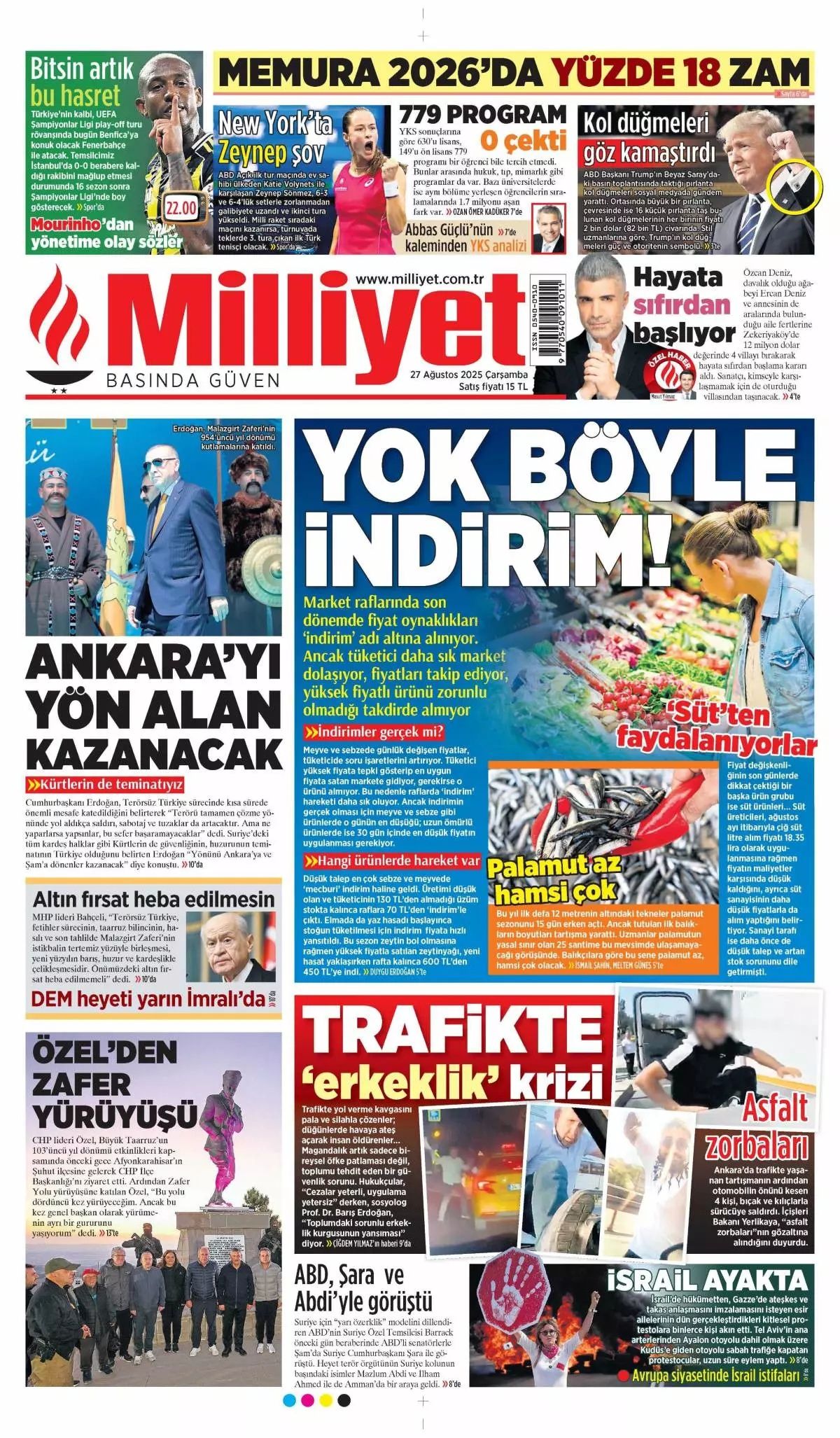 Cumhurbaşkanı Erdoğan'ın YPG'ye "Kılıç kınından çıkarsa kelama yer kalmaz" mesajı manşetlerde! Hangi gazete nasıl gördü? 3
