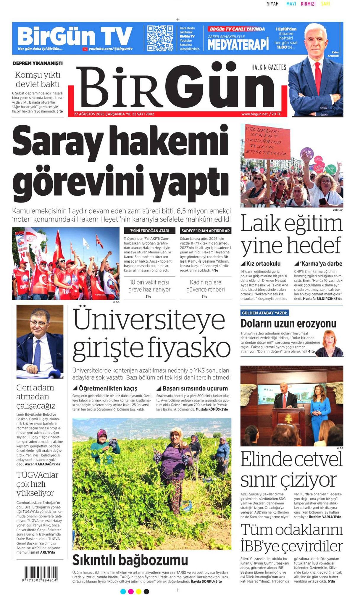 Cumhurbaşkanı Erdoğan'ın YPG'ye "Kılıç kınından çıkarsa kelama yer kalmaz" mesajı manşetlerde! Hangi gazete nasıl gördü? 22