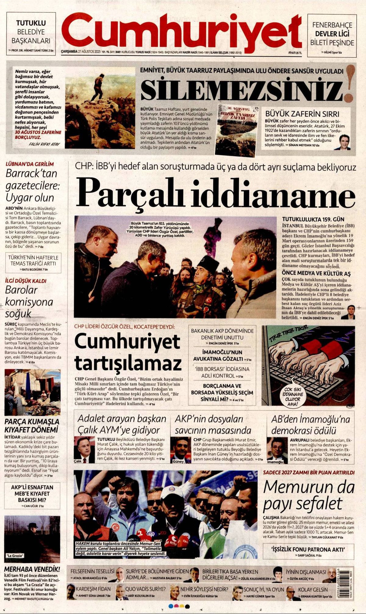 Cumhurbaşkanı Erdoğan'ın YPG'ye "Kılıç kınından çıkarsa kelama yer kalmaz" mesajı manşetlerde! Hangi gazete nasıl gördü? 7