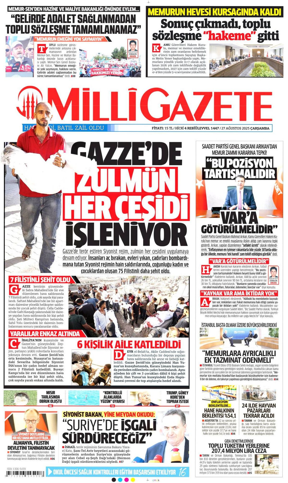 Cumhurbaşkanı Erdoğan'ın YPG'ye "Kılıç kınından çıkarsa kelama yer kalmaz" mesajı manşetlerde! Hangi gazete nasıl gördü? 15