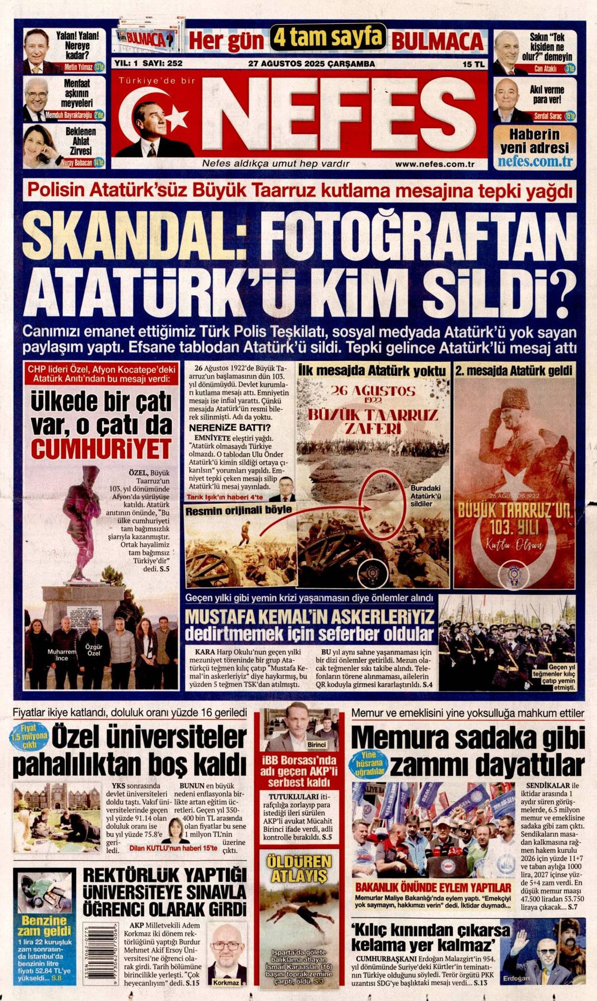 Cumhurbaşkanı Erdoğan'ın YPG'ye "Kılıç kınından çıkarsa kelama yer kalmaz" mesajı manşetlerde! Hangi gazete nasıl gördü? 4