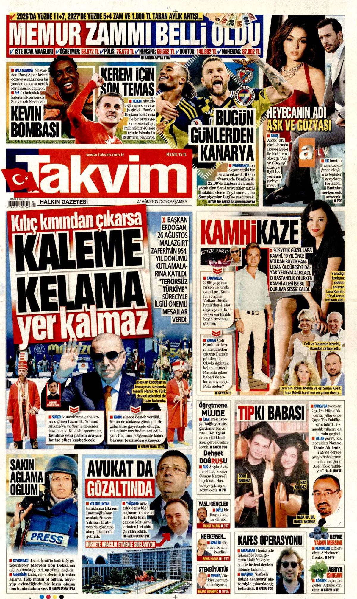 Cumhurbaşkanı Erdoğan'ın YPG'ye "Kılıç kınından çıkarsa kelama yer kalmaz" mesajı manşetlerde! Hangi gazete nasıl gördü? 18