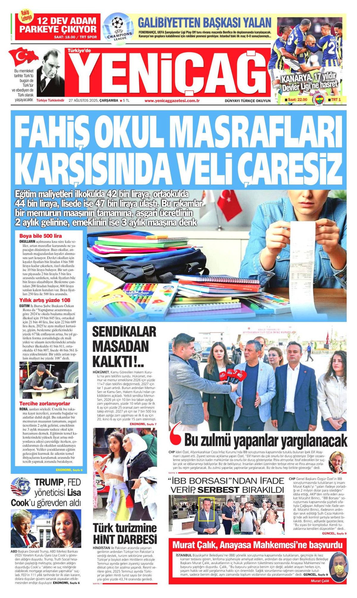 Cumhurbaşkanı Erdoğan'ın YPG'ye "Kılıç kınından çıkarsa kelama yer kalmaz" mesajı manşetlerde! Hangi gazete nasıl gördü? 10