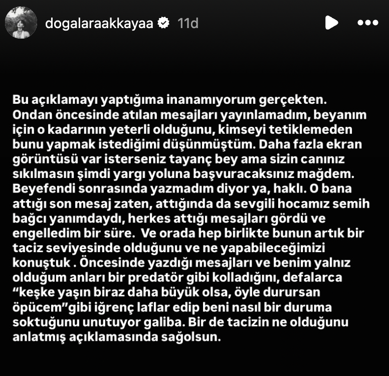 Tayanç Ayaydın'ın taciz iddiasıyla ilgili açıklaması Doğa Lara Akkaya'yı çıldırttı! Bu kez de başka mesajları ifşa etti! ''Öyle durursan öpeceğim'' 5