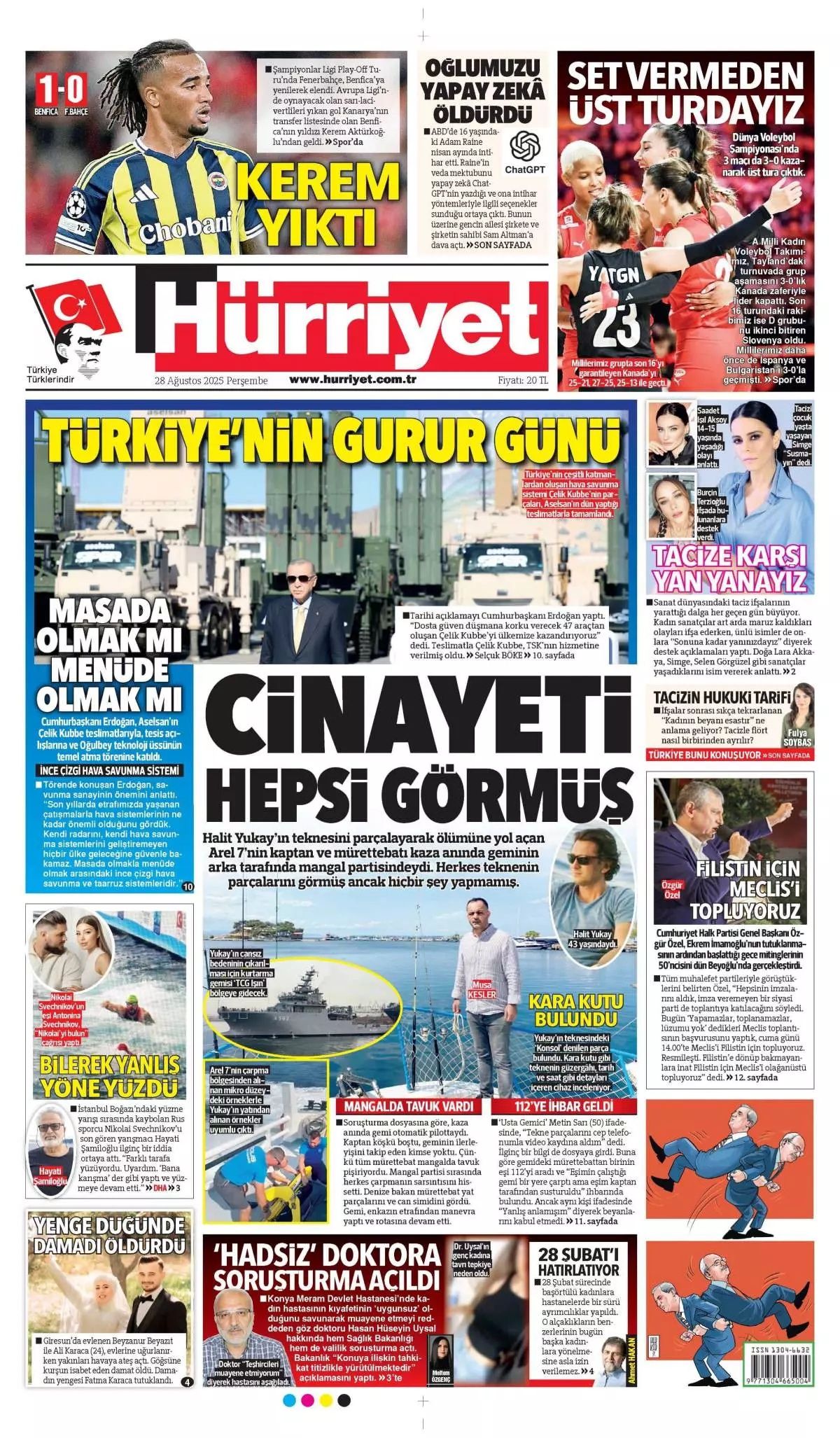 Gök vatana çelik göz: Türkiye'nin gurur günü manşetlerde! 1