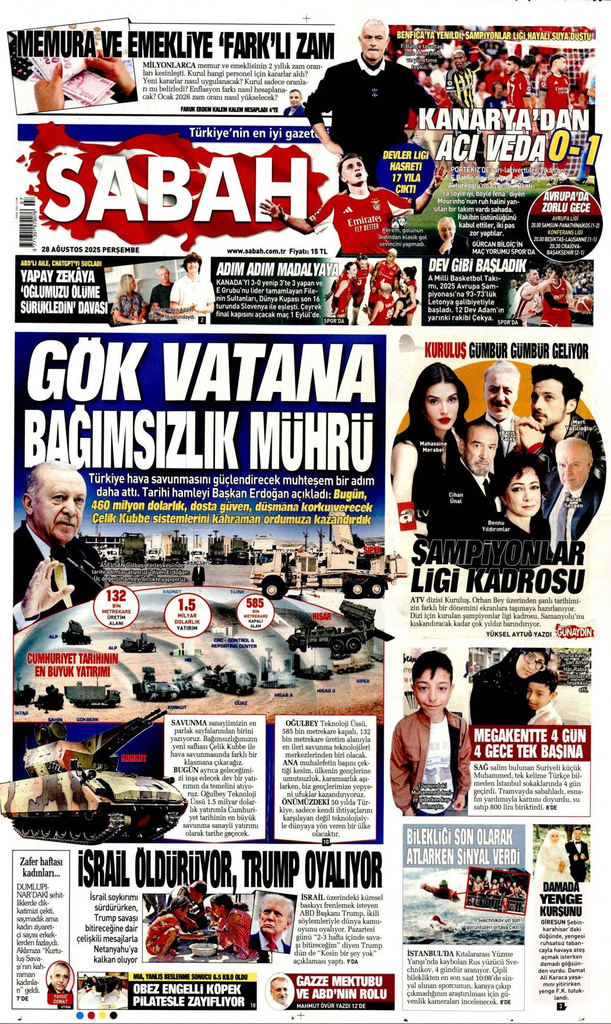 Gök vatana çelik göz: Türkiye'nin gurur günü manşetlerde! 3