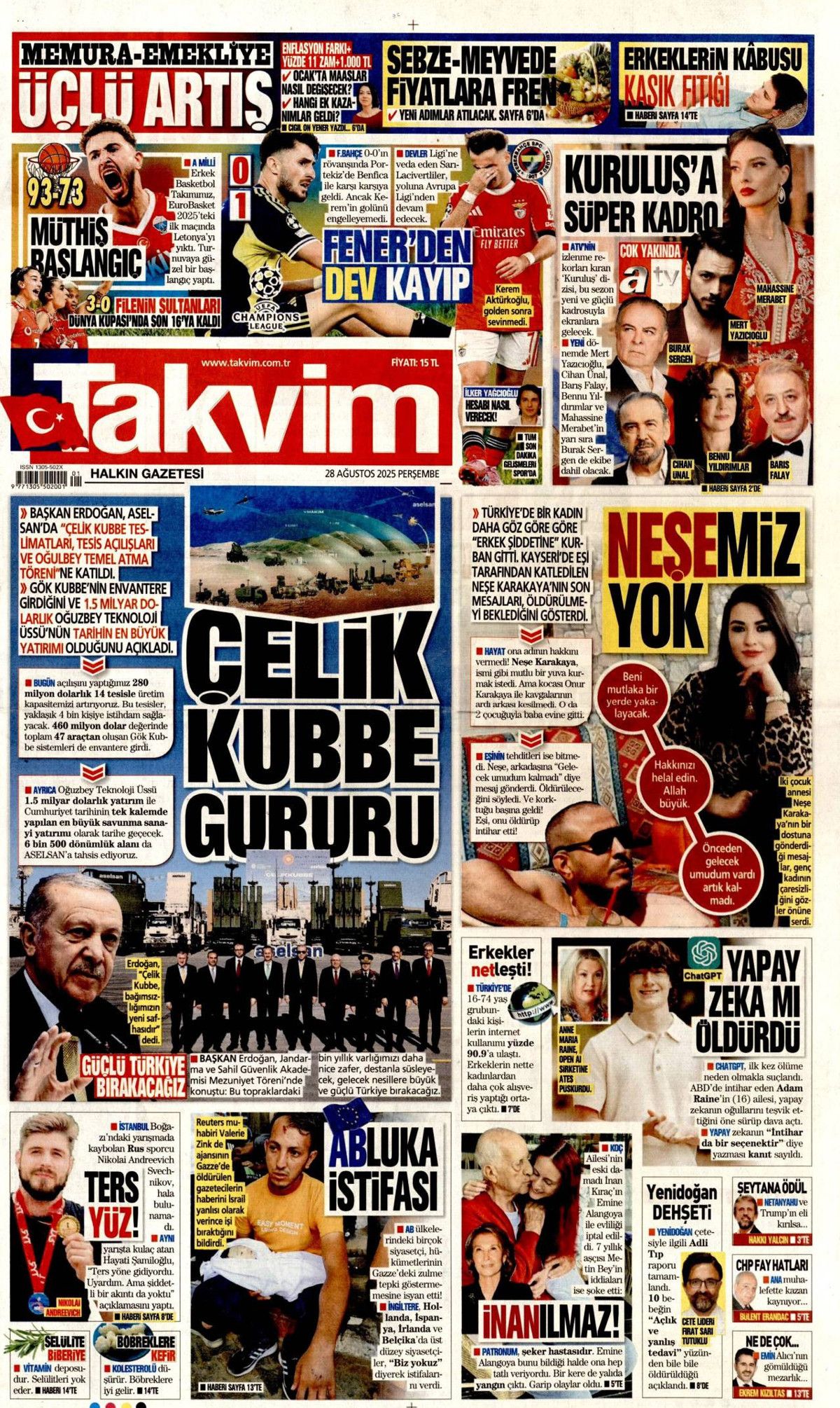 Gök vatana çelik göz: Türkiye'nin gurur günü manşetlerde! 20