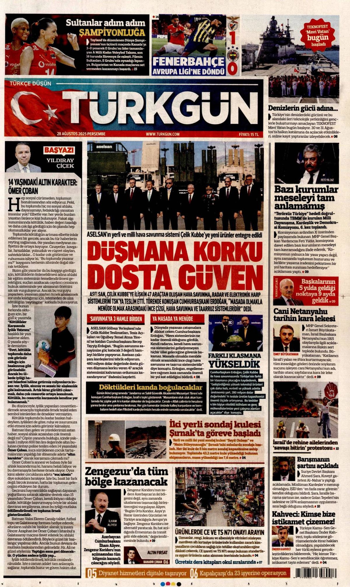 Gök vatana çelik göz: Türkiye'nin gurur günü manşetlerde! 10