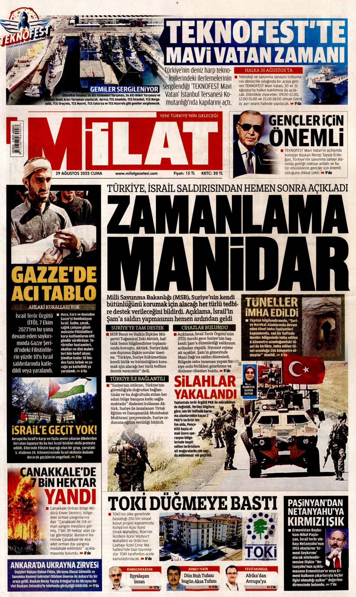Türkiye destan yazıyor... Hasımlarımız panik içinde! Teknofest MAVİ VATAN manşetlerde! 18