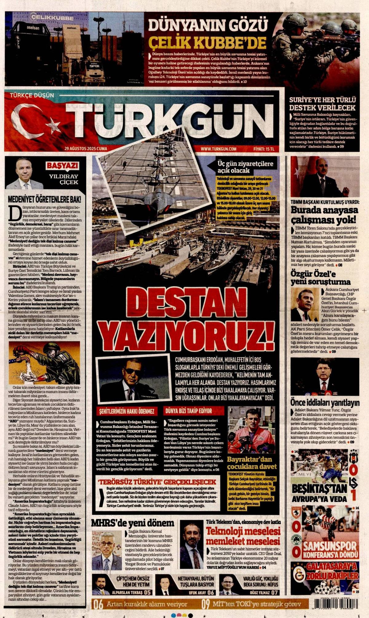 Türkiye destan yazıyor... Hasımlarımız panik içinde! Teknofest MAVİ VATAN manşetlerde! 12