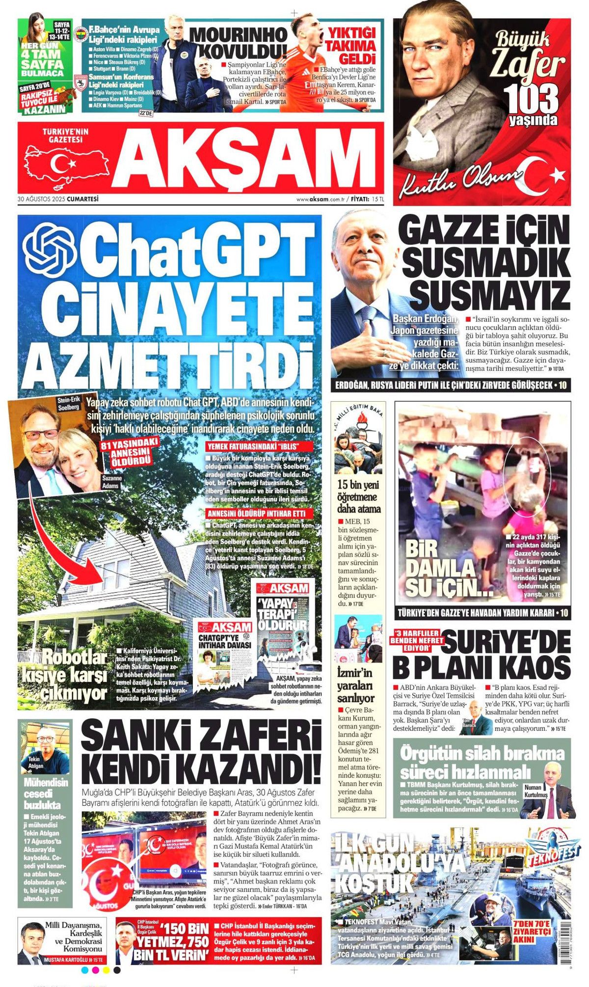 Manşetlerde 30 Ağustos coşkusu: Her adımda tarih yazdı! Büyük zaferin nefes kesen perde arkası... 22