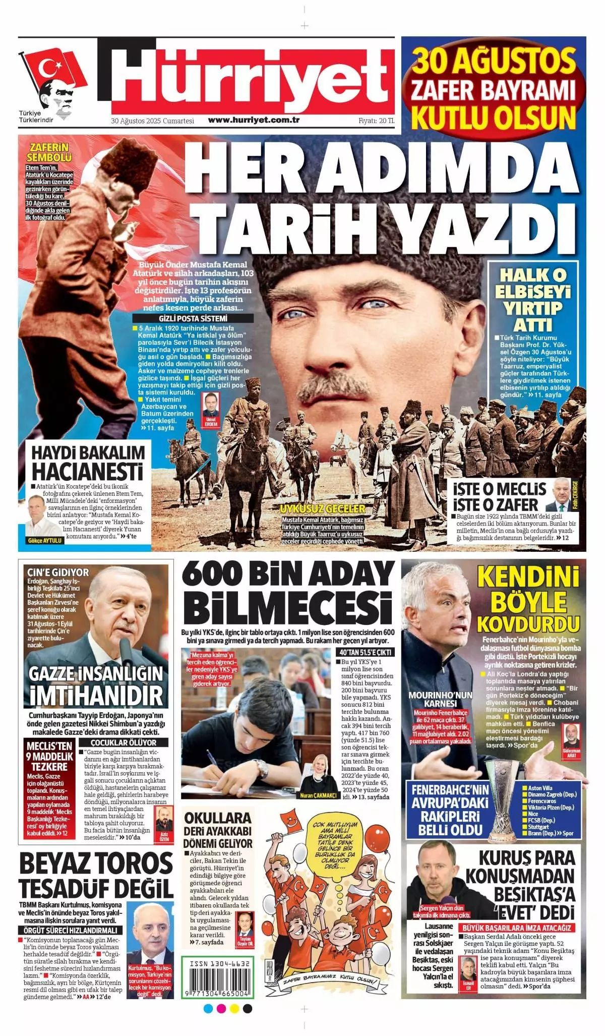 Manşetlerde 30 Ağustos coşkusu: Her adımda tarih yazdı! Büyük zaferin nefes kesen perde arkası... 1