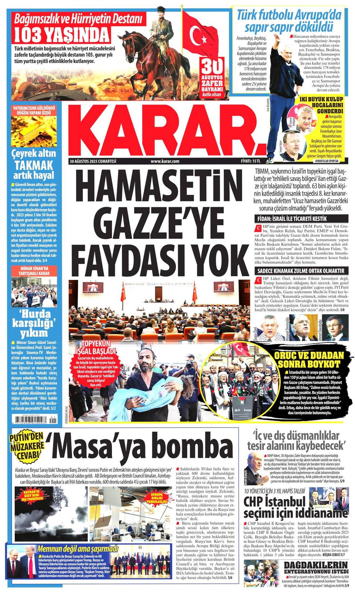 Manşetlerde 30 Ağustos coşkusu: Her adımda tarih yazdı! Büyük zaferin nefes kesen perde arkası... 24