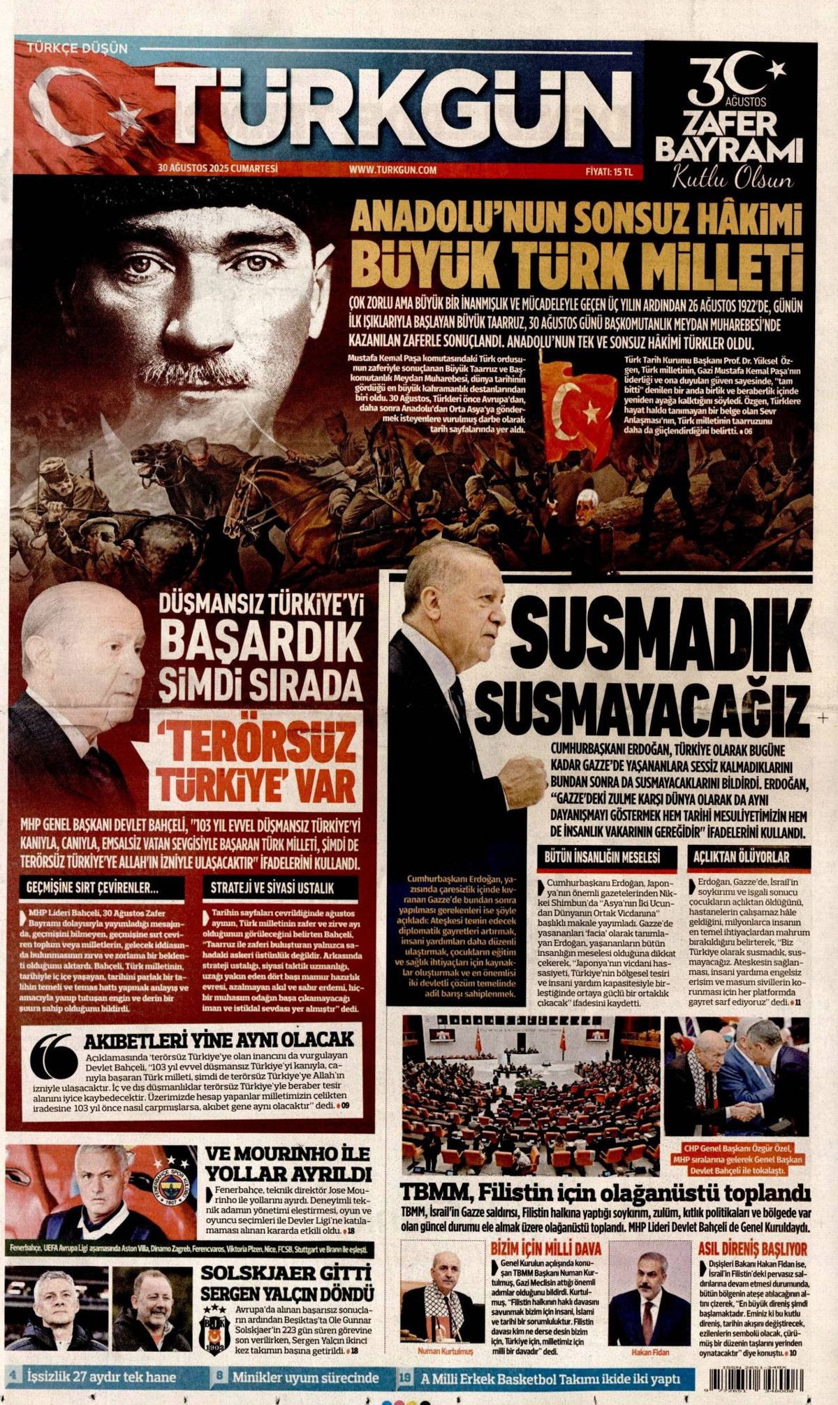 Manşetlerde 30 Ağustos coşkusu: Her adımda tarih yazdı! Büyük zaferin nefes kesen perde arkası... 26