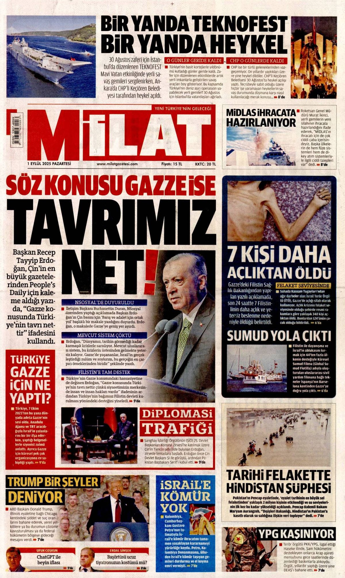 Erdoğan'ın dünyaya barış çağrısı manşetlerde! Barış için ortak yol... 15