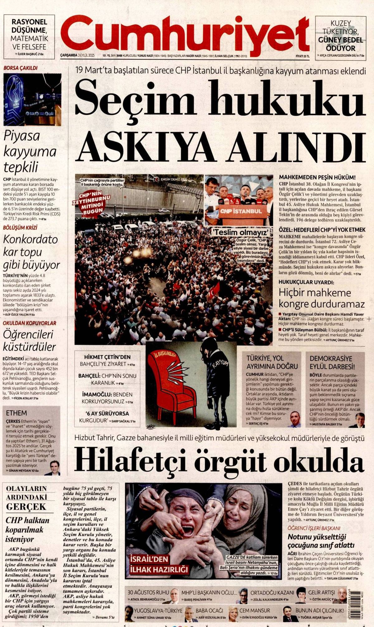 CHP'de İstanbul düğümü! Kongre iptali manşetlerde... Hangi gazete nasıl gördü? 8