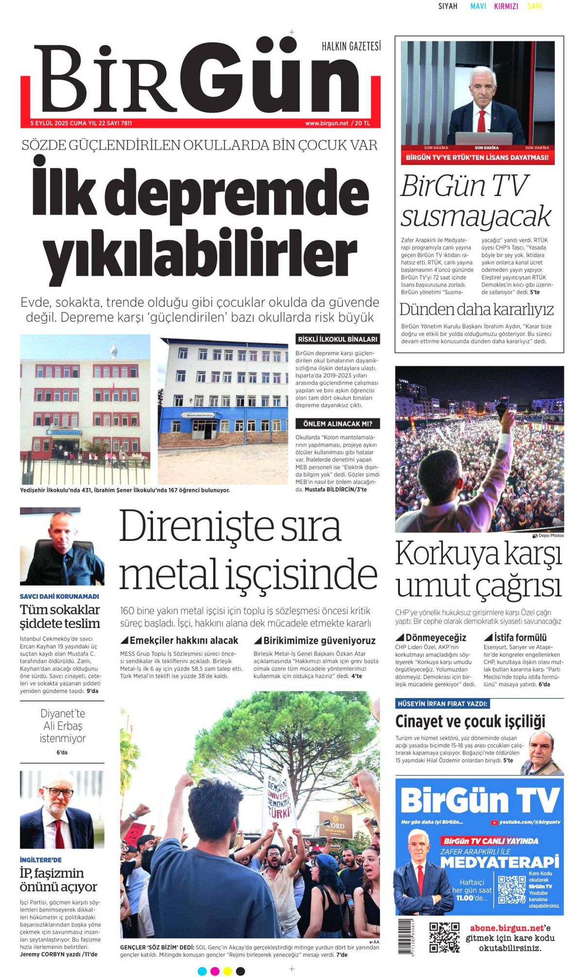 CHP'de 15 Eylül senaryoları: Üç olasılık konuşuluyor! 5 Eylül Cuma gazete manşetleri... 21