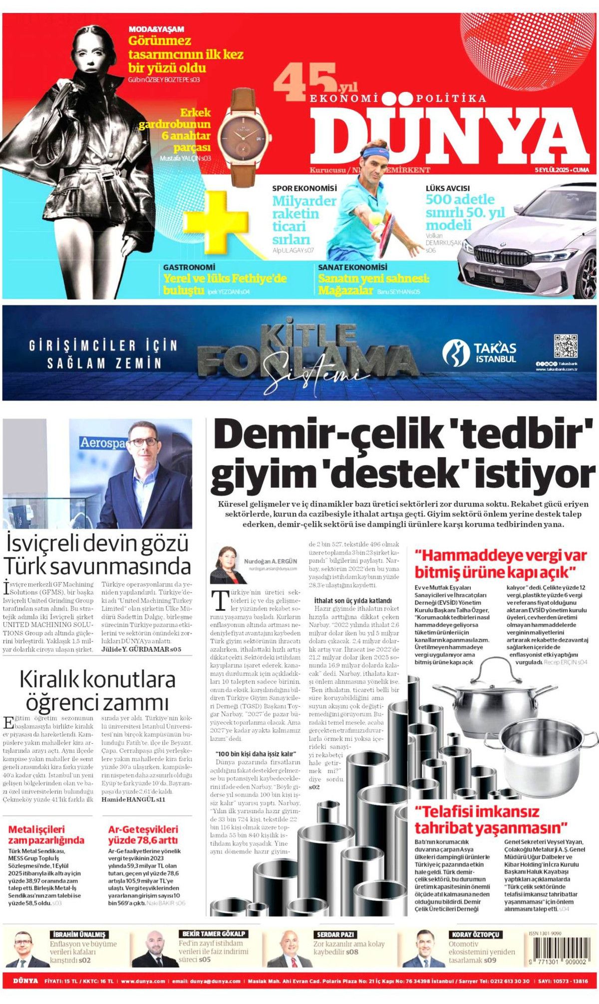 CHP'de 15 Eylül senaryoları: Üç olasılık konuşuluyor! 5 Eylül Cuma gazete manşetleri... 8